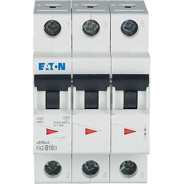 Eaton Leitungsschutzschalter B 10A, 3p FAZ-B10/3